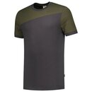 Tricorp 102006 T-Shirt Bicolor Quernaht, dunkelgrau/army,...