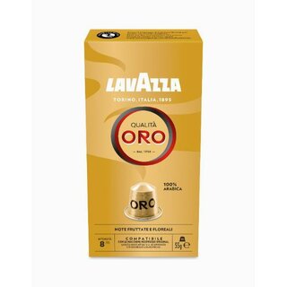 Lavazza Qualita Oro Kapseln, 10 Packungen mit je 10 Kapseln
