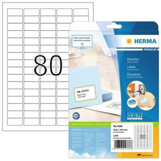 Herma Superprintetiketten 4336, 35,6x16,9mm, 2000 St�ck