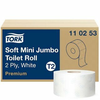 Tork Premium Jumbo T2 Toilletenpapier 110253, wei�, soft,  2-lagig, 12 Rollen