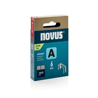Novus Feindrahtklammern A Typ 53, hart, 6mm, 1800 St�ck