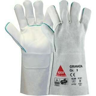 Hase Schwei�erhandschuh 100335 Granada, Gr��e 8, grau