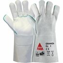 Hase Schwei�erhandschuh 100335 Granada, Gr��e 8, grau