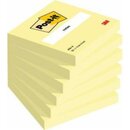Post-it Notes, 76 mm x 76 mm,  6 x 100 Blatt, gelb