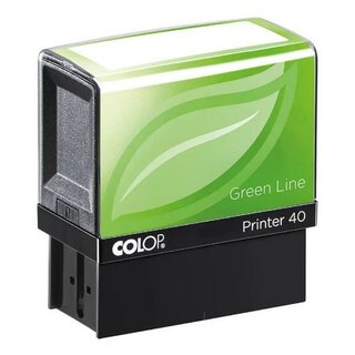 Colop Printer 40 Green Line mit Gutschein, selbstf�rbend, 6 Zeilen