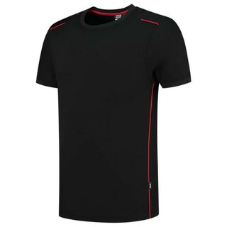 Tricorp 102703 Accent T-Shirt, schwarz-rot, Gr��e: M