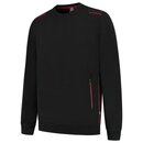 Tricorp 302703 Accent Sweatshirt, schwarz-rot, Gr��e: L