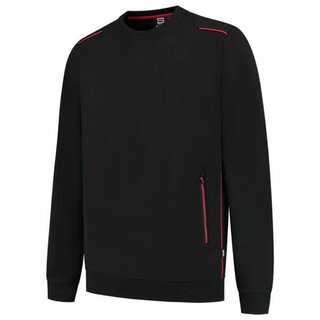 Tricorp 302703 Accent Sweatshirt, schwarz-rot, Gr��e: XS