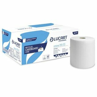Lucart Strong 155 ID Handtuchrolle, 2-lagig, naturwei�, 155m x 208mm, 6 Rollen