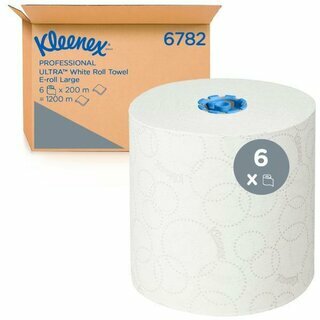 Kleenex 6782 Papierhandtuchrolle, 2-lagig, 200m, wei�, 6 St�ck