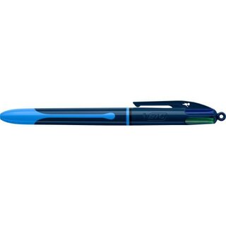 BIC 4 Colours Smooth 4-Farbkugelschreiber 524095, blau, 1,0mm