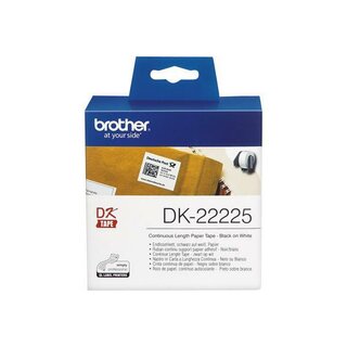 Brother Etiketten DK-22225, 30,48m x 38mm, f�r Brother QL wei�