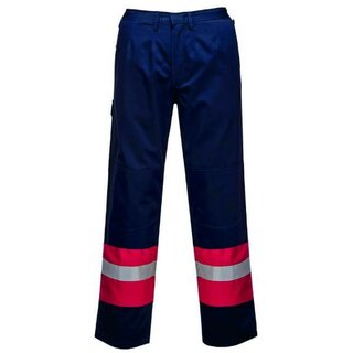 Portwest FR56 - Bizflame Work zweifarbige FR Bundhose, marine, Gr��e: S