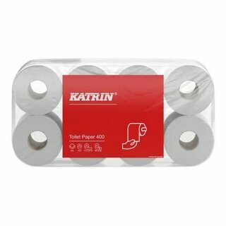 Katrin 14293 Toilettenpapier, 2-lagig, 400 Blatt, wei�, 48 Rollen