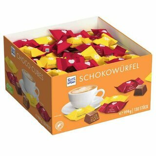 Ritter Sport W�rfel Mix, Mousse au Chocolat, Schoko Crisp, 994g, 130 St�ck