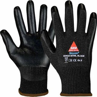 Hase Genua Nitril Black Schnittschutzhandschuh, Gr��e: 7, 1 Paar