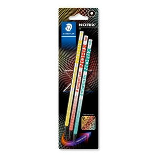 Staedtler NORIX Blisterkarte mit 3 Bleistiften, sort. Farben, 181-HBBK3, 3 St�ck