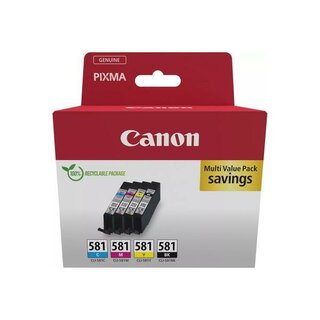 Canon 2103C007 Tinte CLI-581 Multipack, 200 bis 250...