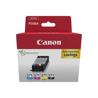 Canon 0386C008 Tinte CLI-571 Multipack, 349 Seiten, cmyk