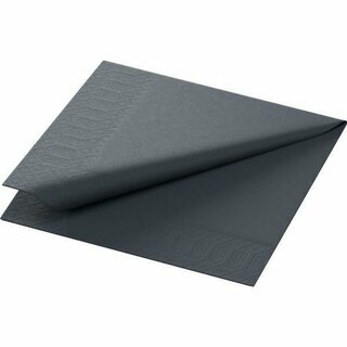 Duni Servietten 168399, 24X24cm, 3-lagig, schwarz, 250 St�ck