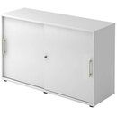 Hammerbacher 1752S Schiebet�renschrank, wei�