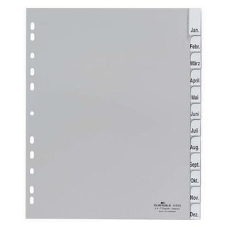 Durable 6750 Register, 1-12, A4, aus Kunststoff, 12...