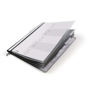 Durable 2555 H�ngehefter, Personal, A4, aus Hartfolie, 5 Heftungen, grau