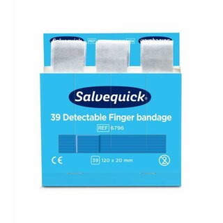 Salvequick 6796 Pflaster, Fingerverband, detectable, 39 St�ck