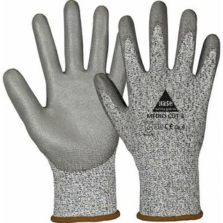 Hase 508430 Medio Cut 3 Schnittschutzhandschuhe, PU, Gr��e: 12, grau, 10 Paar