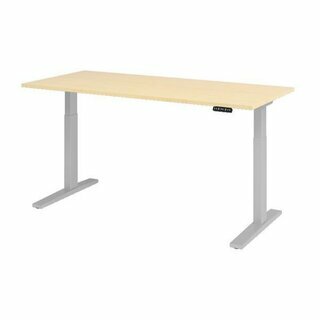 Hammerbacher Schreibtisch VXMKA19/5/S, 180 x 80cm, ahorn/silber