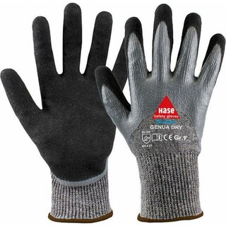 Hase 508535 Schnittschutzhandschuhe Genua Dry, Gr��e: 11, schwarz/grau, 1 Paar