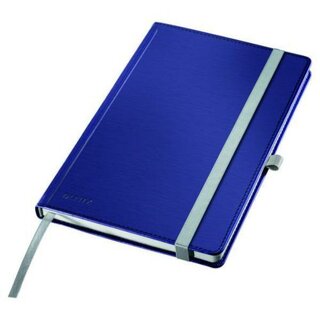 Leitz Style Notizbuch, A5, liniert, 160 Seiten, Hardcover, titan blau