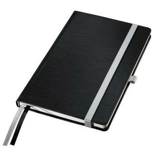 Leitz Notizbuch Style A5 kariert - 44861 - Hardcover - 80 Blatt - schwarz
