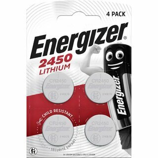 Energizer Knopfzelle Lithium CR-Typ 2450, 3 V, 620 mAh, 4 St�ck