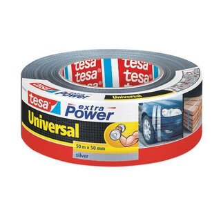 Tesa Extra Power Universal Gewebeband 56389, 50mx50mm, silber