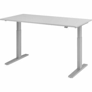 Hammerbacher VXMKA16/5/S Schreibtisch, 160x80cm, grau, mit Aufbauservice