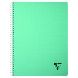 Clairefontaine Spiralbuch Linicolor 327120C, A4, 90Bl, kariert, 90g, lagunenblau