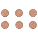 Bi-Office Magnete mit Korkoberfl�che, 6 St�ck