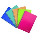 Polycolor Notizbuch, kariert, A4, Farben sortiert, 5 St�ck