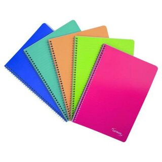 Polycolor Notizbuch, liniert, A4, Farben sortiert, 5 St�ck