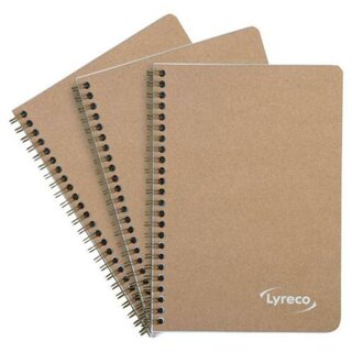 Kraft-Cover-Notizbuch, liniert, A5, 3 St�ck