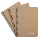 Kraft-Cover-Notizbuch, liniert, A5, 3 St�ck