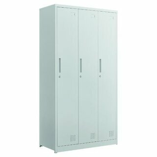 Stahlschrank, 3 T�ren, 92x42x174cm, wei�