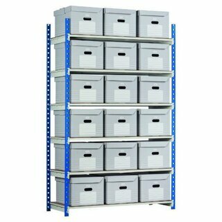 Paperflow Rangeco Archivboxen, 6 Ebenen, Grundeinheit, H 2000 x B 1250 x T 540