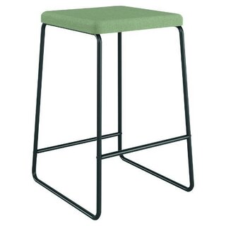 Barhocker mit Stoffbezug, Stahlbeine, gr�n