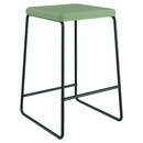 Barhocker mit Stoffbezug, Stahlbeine, gr�n