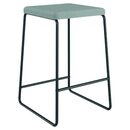 Barhocker mit Stoffbezug, Stahlbeine, grau