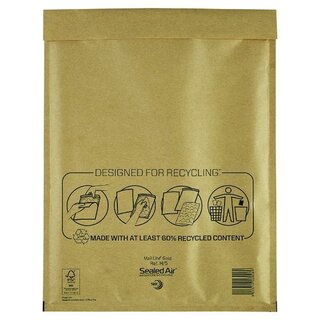 Mail Lite Luftpolstertaschen H/5 Innenma�e: 270x360mm, goldgelb, 100 St�ck