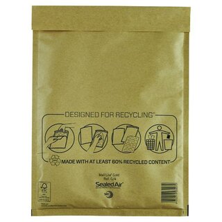 Mail Lite Luftpolstertaschen G/4 Innenma�e: 230x330mm, goldgelb, 100 St�ck