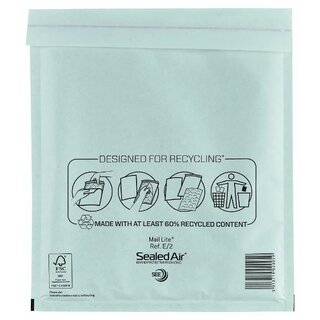 Mail Lite Luftpolstertaschen E/2 Innenma�e: 220x260mm, wei�, 200 St�ck